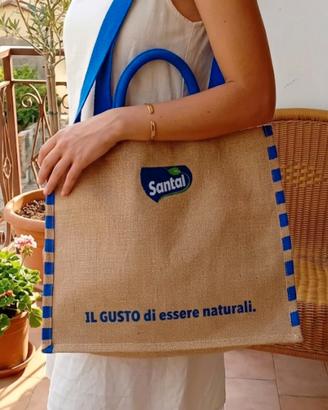 Borsa Shopper in  juta Santal  Nuova 