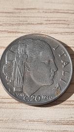 moneta 20 centesimi lira Italia 1940