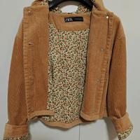 Giacca velluto denim hippie donna Zara XS - beige