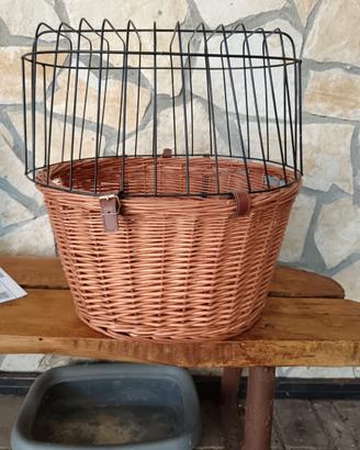 Cesto da bici per traporto cane