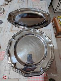 2 Vassoi acciaio inox