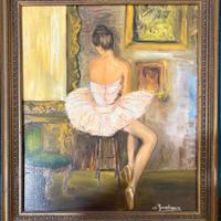 Quadro olio su tela con cornice 