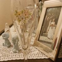 Bicchiere con decorazioni in oro