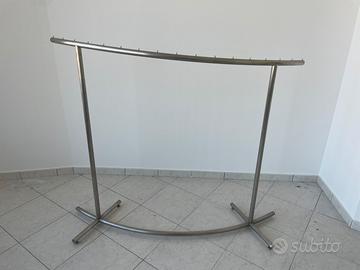 Stender design semicircolare in metallo cromato
