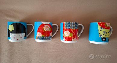 set di 4 tazze 
