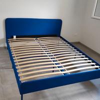 Struttura letto matrimoniale Slattum Ikea blu