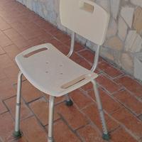 Sgabello secura in alluminio bianco wenko