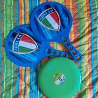 Set Racchettoni Italia + Frisbee Gioco da Spiaggia