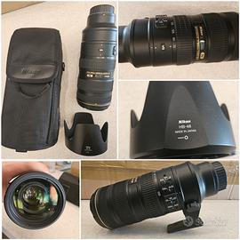 Nikon AF-S 70-200mm f/2.8II ESNVR+Custodia+paraluc