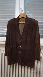 giacca in pelle 
Ga in pelle scamosciata marrone