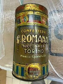 Scatola latta Confetteria Biscotti Romana