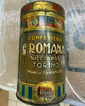 Scatola latta Confetteria Biscotti Romana