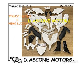 KIT CARENE BIANCO LUCIDO TMAX 530 2015 2016 27 PZ