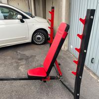 Panca inclinata negativa con supporti marbo sport