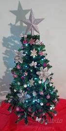 albero di natale 127cm nuovo completo di addobbi