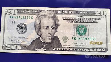 Banconota da 20 Dollari USA serie 2017 A