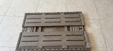 Cassette in plastica robusta pieghevole