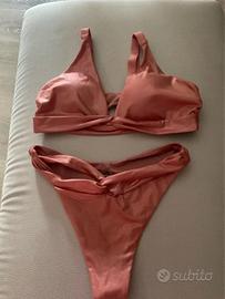 Bikini rosa pesca vintage tg 48 SOGNO D’ORO