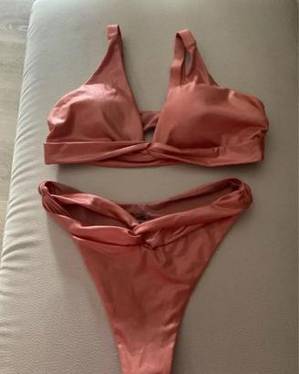 Bikini rosa pesca vintage tg 48 SOGNO D’ORO