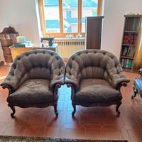 2 Poltrone in cuoio 