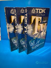 3 Video cassette TDK E 180 TV VHS