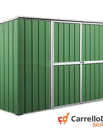 Casetta giardino box in Acciaio 345x186 verde