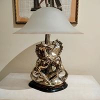 lampada vintage in argento Art deco