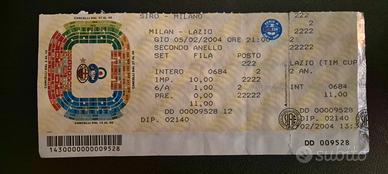 Biglietto stadio partita Milan - Lazio 
