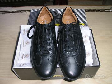 Scarpe "CANGURO" in mordida pelle nera , misura 43