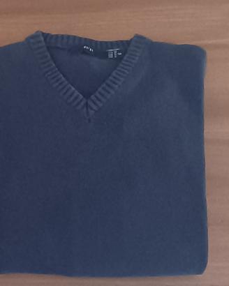 Maglione uomo in cotone blu taglia 54/56