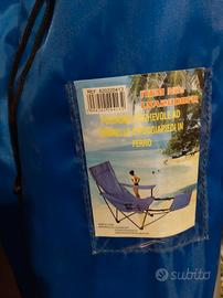 poltrona pieghevole con poggiapiedi