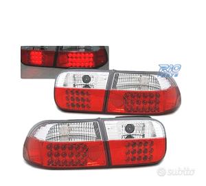FARI LED HONDA CIVIC 91-95 2D 4D ROSSO BIANCO LED