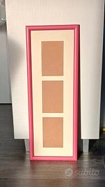 cornice rosa vetro e legno
