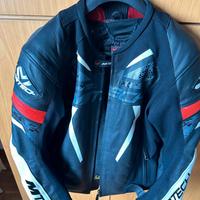 Giacca moto sportiva in pelle MTECH (taglia 54)