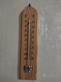 3 Termometro Legno Mercurio Casa Misura Temperatur