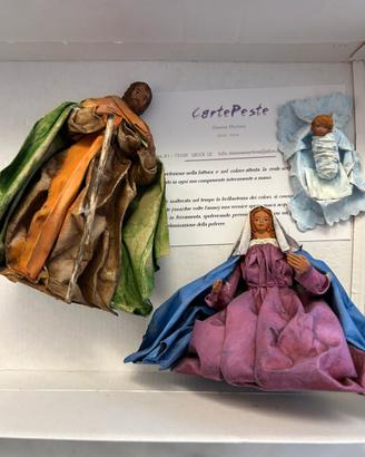 Natività presepe in cartapesta leccese