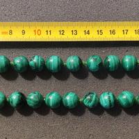 Collana in malachite naturale