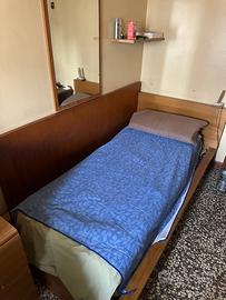 Letto singolo in legno con rete – ottime condizion