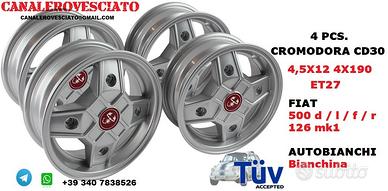 Cerchi Cromodora CD30 4,5x12 4x190 fiat 500 l f r