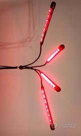 Lampada a luce rossa con supporto