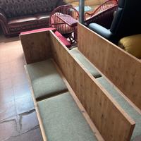 Panche legno con cuscini