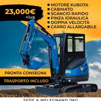 Escavatore 22q NUOVO - KUBOTA - CABINA