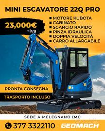 Escavatore 22q NUOVO - KUBOTA - CABINA