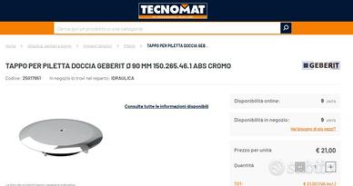 Tappo per Piletta Doccia 90mm