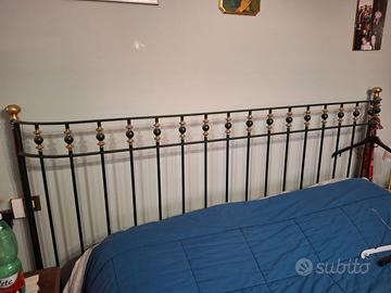 Letto in ferro battuto e ottone stile inglese