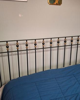 Letto in ferro battuto e ottone stile inglese