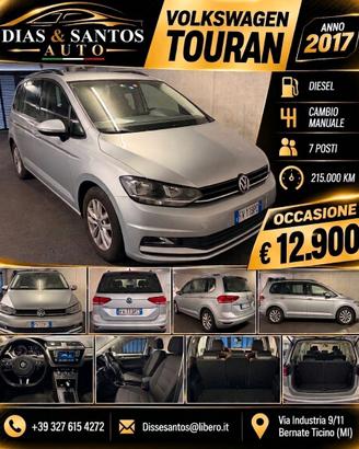 Volkswagen Touran 1.6 TDI DSG 7 Posti  2017 Euro6B