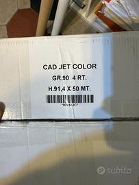 Carta plotter gr 90 H 91,4 x 50 mt, 2 Rotoli Nuovi