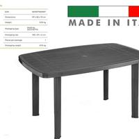 Tavolo Rettangolare Faro Antracite 137x85 cm