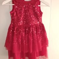 vestito paiettes primark 4-5 anni 110cm sotto asc